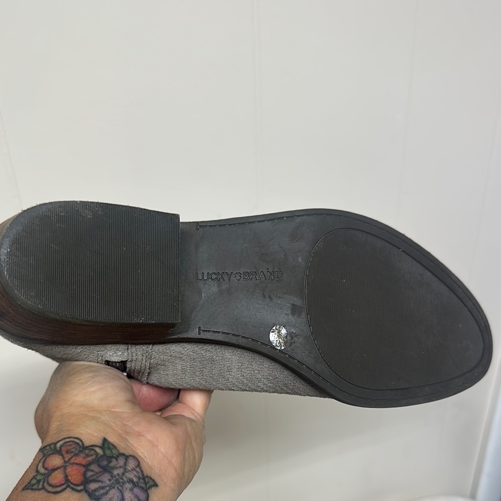 Lucky Brand Gray Suede Chelsea Boots - Picture 8 of 16
